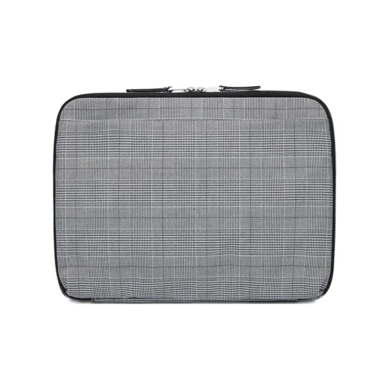 KNOMO Nylon Storage Bag Unisex Gray Plaid-2