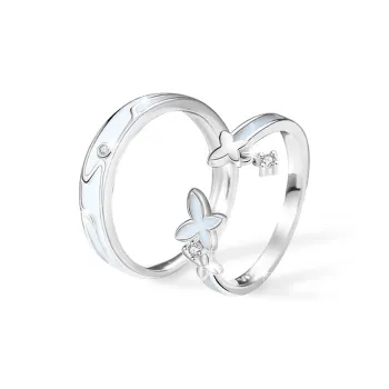 Asia Star S925 Silver Couple Ring Unisex