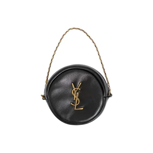 SAINT LAURENT CASSANDRE Lambskin Clutch Bag Over The Shoulder Women's Black