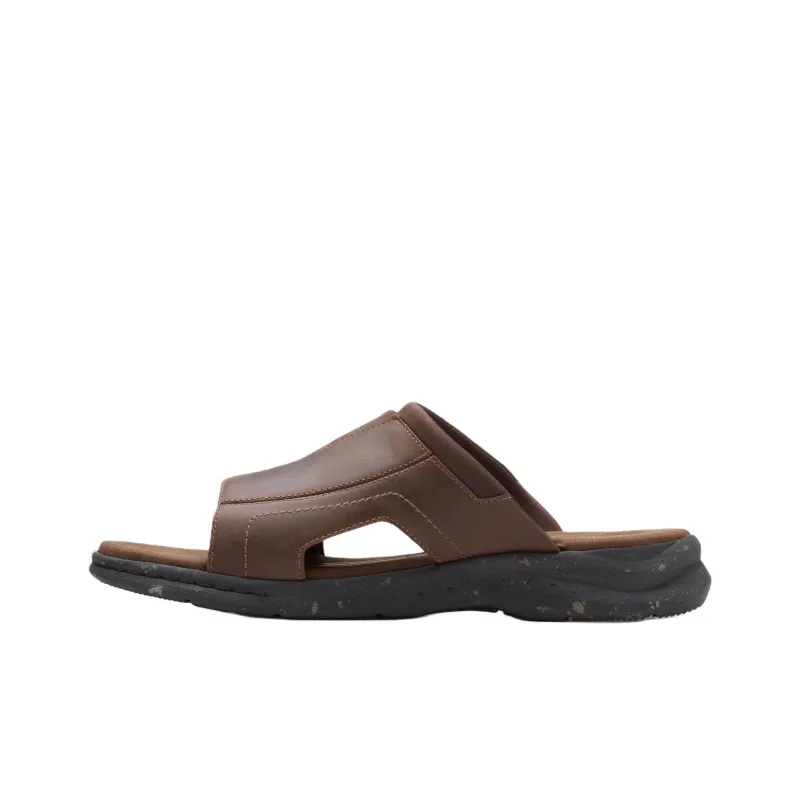 Clarks Abrasion-Resistant Slide Slippers Men's Brown-0