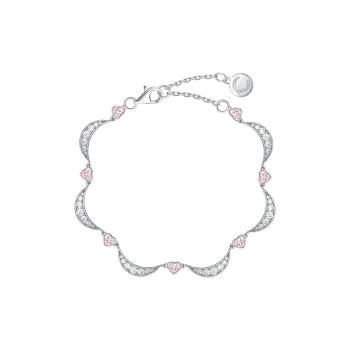 FANCI S925 Silver Inlaid Heart Gemstone Bracelets Women's