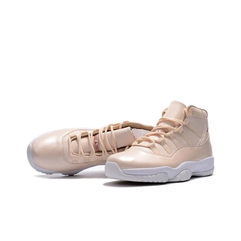 Jordan Air Jordan 11 Retro Cushioning Wear-Resistant High-Top Vintage Basketball Shoes Men's Ecru-3