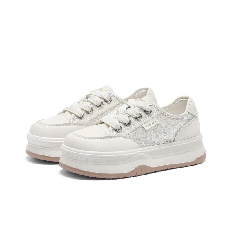 ST&SAT Lightweight And Breathable Mid Top Skateboard Shoes Women's-7