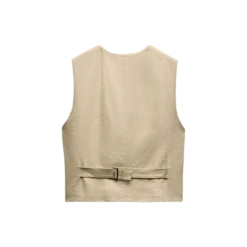 ZARA Tank Tops Women's Tan-1