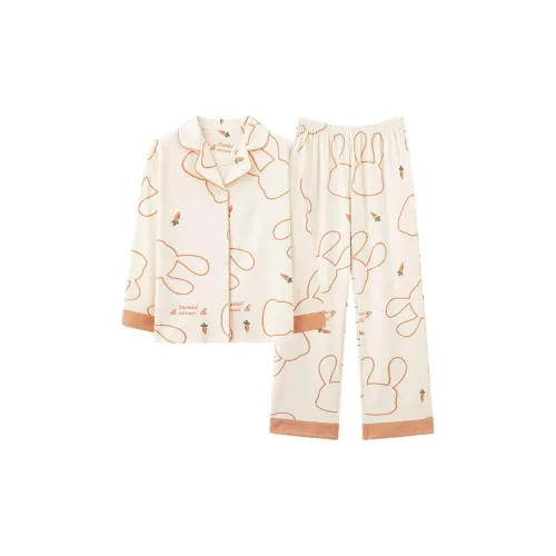 MIIOW Pajama Set Women's Milk White Carrot