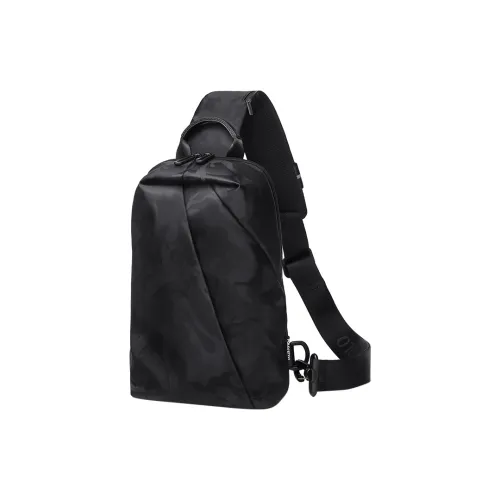 POLO Fabric Sling Bag Large Size Men's Black/Gray
