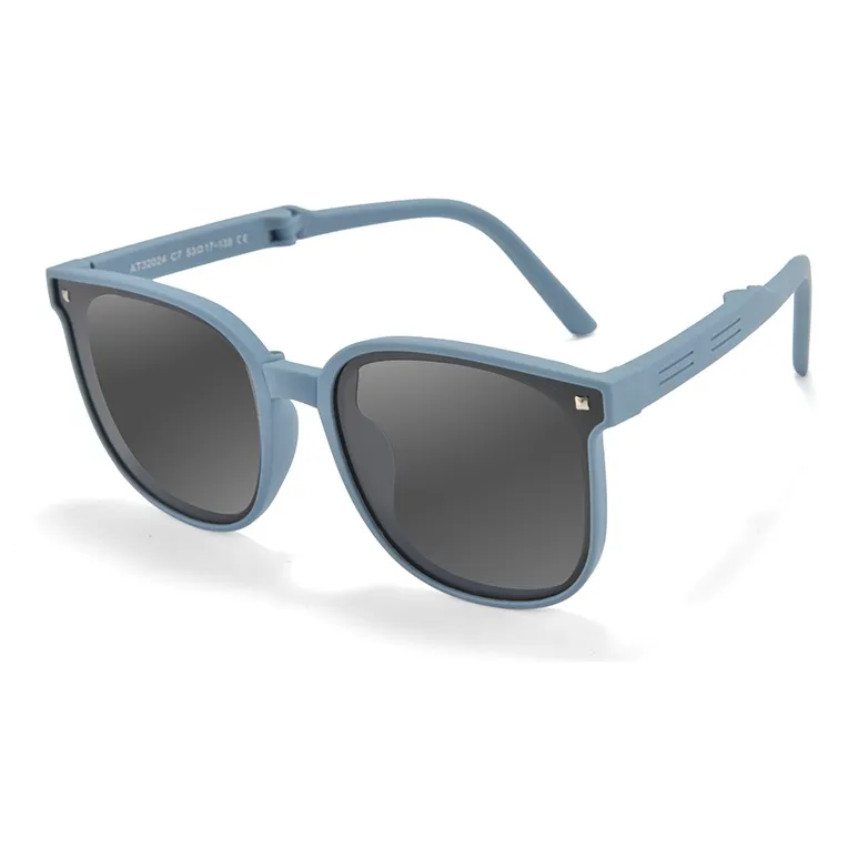 Cornstone TR90 Square Sunglasses Kids' Matte Orange Matte Pink Matte Blue Matte Green Frosted Black-6