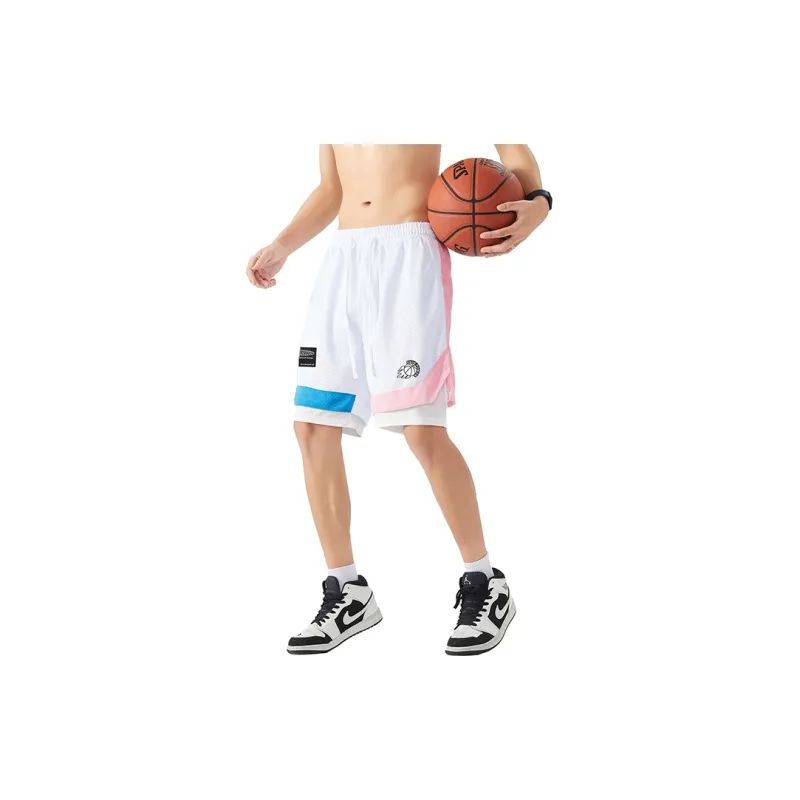 GSUE Casual Shorts Summer Unisex Pink Blue Mismatched-1