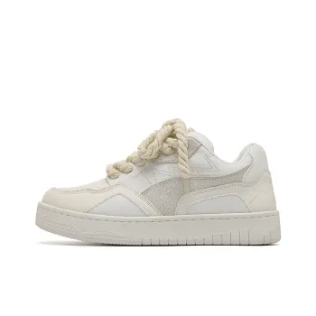 Angelmi Wear Resistant Low Top Skateboard Shoes Unisex Beige