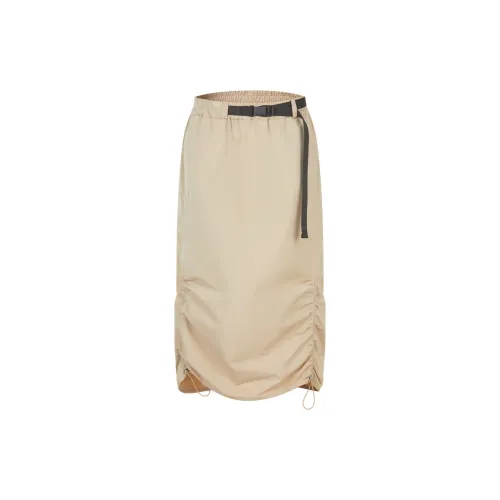 N ONE Casual Long Skirts Women's Light Wood Color