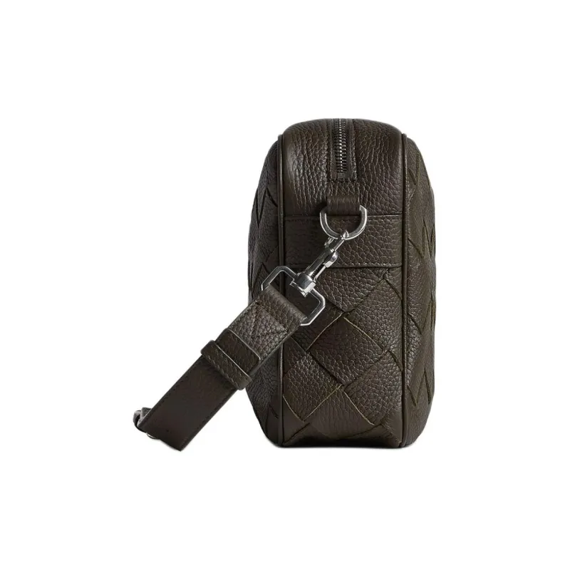 Bottega Veneta Grained Leather Camera Bag Shoulder Bag Crossbody Bag Medium Size Men's Khaki-1