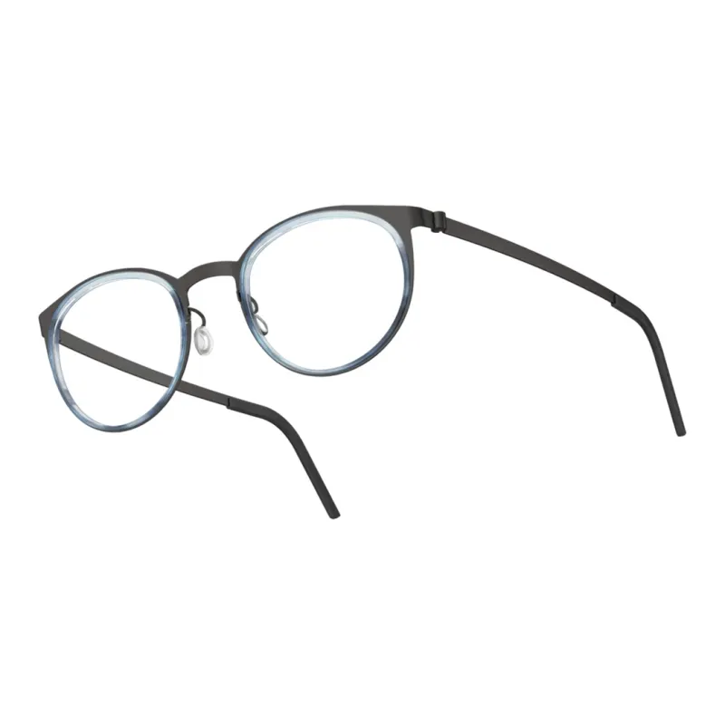 LINDBERG Titanium Round Eyeglass Frames Unisex Tortoiseshell/Black-1