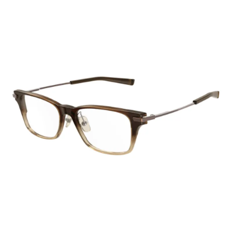 Four Nines Pure Titanium Plate Square Eyeglass Frames Unisex Brown-0