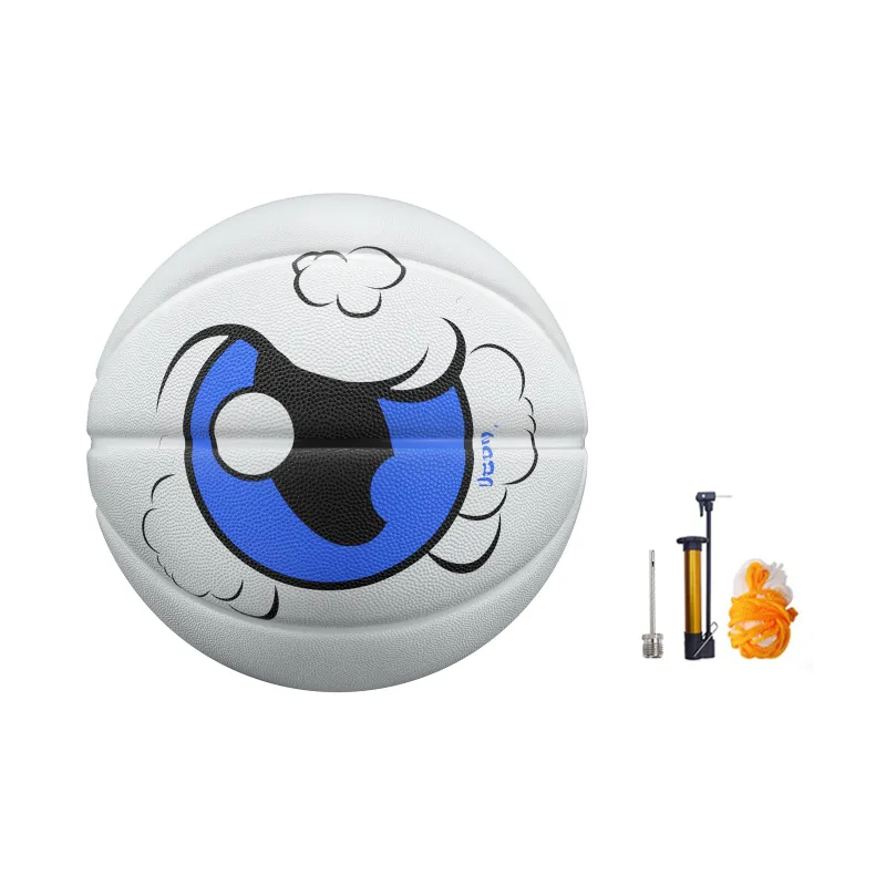 VEIDOORN Rubber Basketball Blue White Size 7 Ball Training Unisex-0