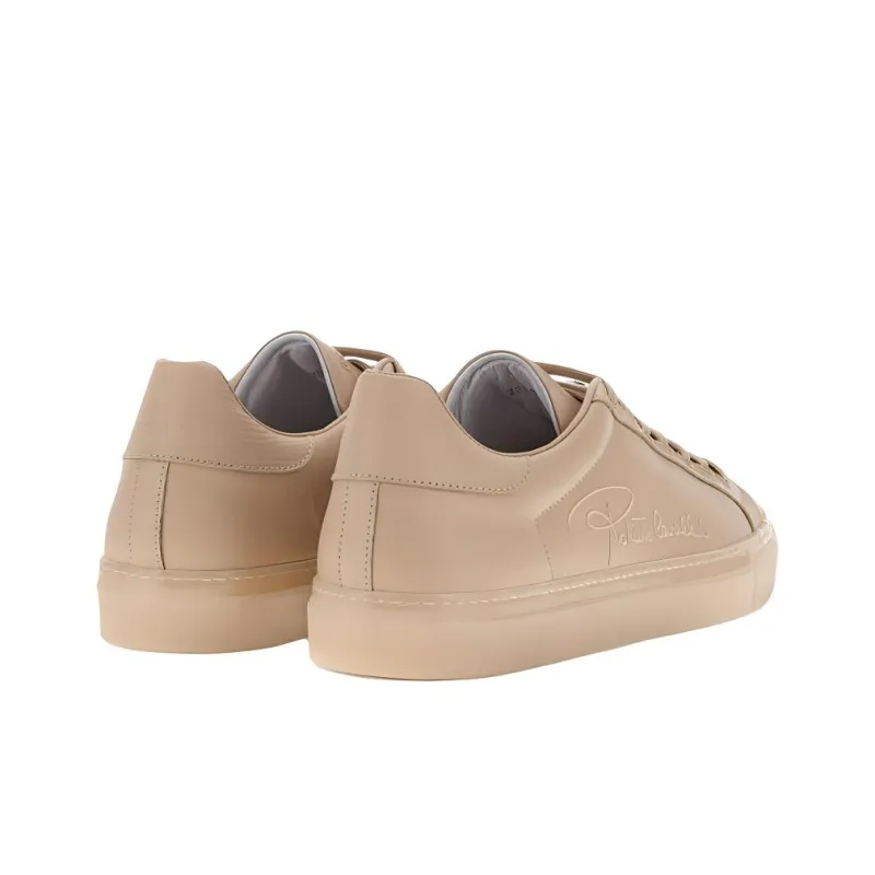 Roberto Cavalli Firma Low-Top Skateboard Shoes Men's Light Brown-3