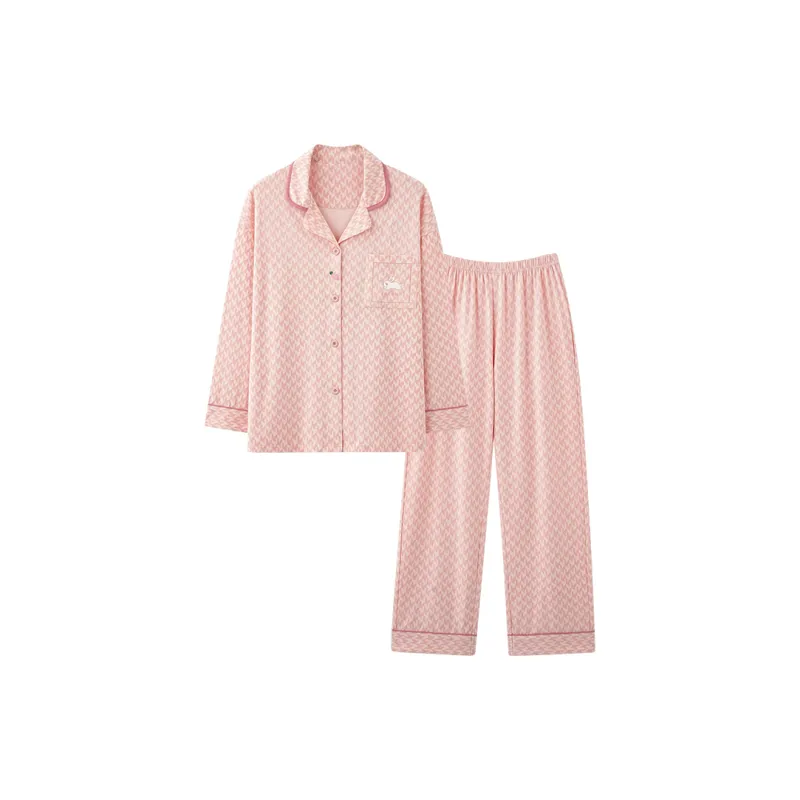 MIIOW Pajama Set Women's Pink Cute Rabbit-0