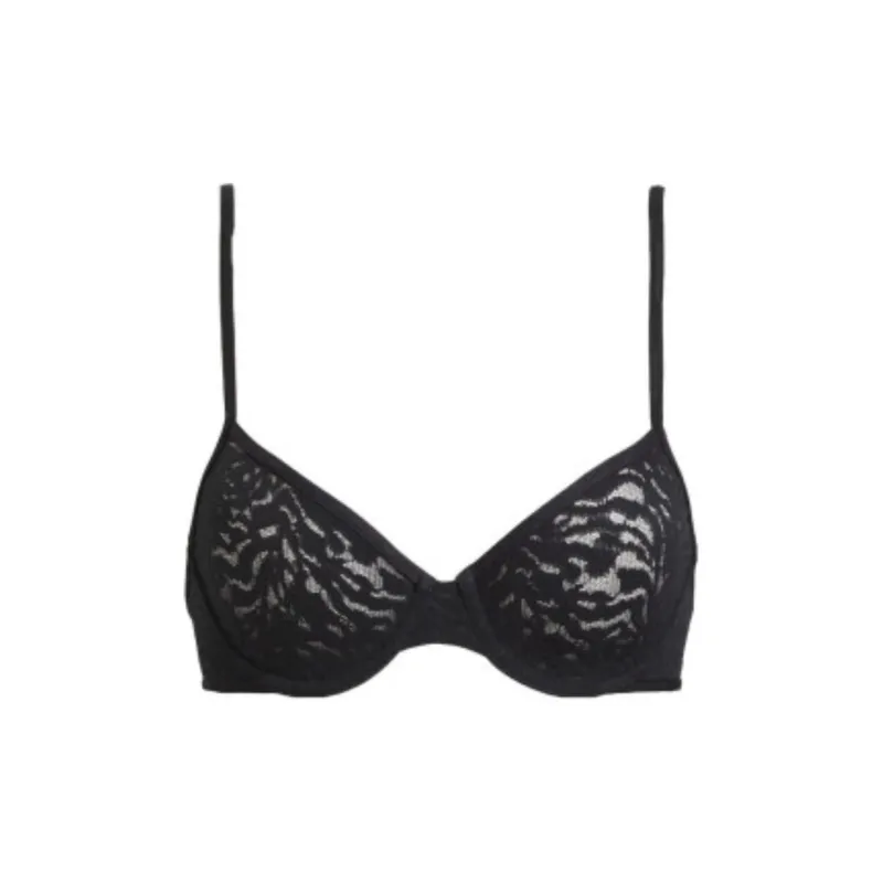 CALVIN KLEIN UNLINED TRIANGLE Bra Europe Version Women's Black-0
