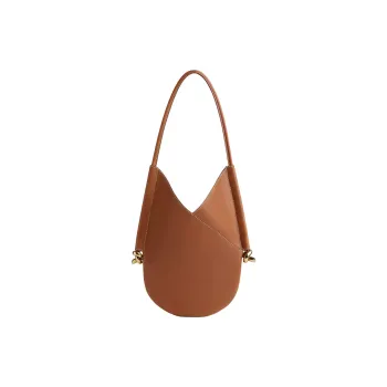 Bottega Veneta Solstice Calfskin Handbag, Shoulder Bag Small Size Women's Light Wood Color