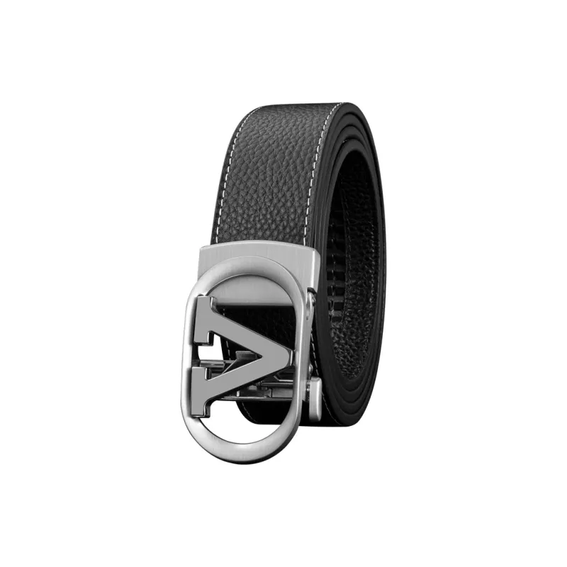 LUCKY LION Fashion Luxury Automatic Buckle Cow Leather Belts Men's 3.5cm-1