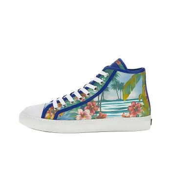 Roberto Cavalli High-Top Skateboard Shoes Men's Light Blue