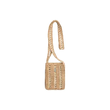 ZARA Paper Based Wicker Crossbody Bag Shoulder Bag Men's Natural Color