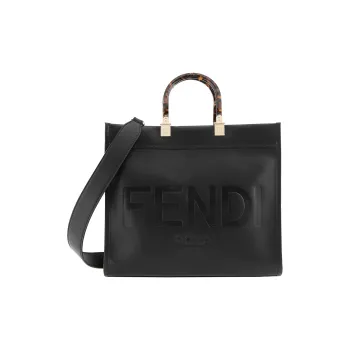FENDI By Marc Jacobs FENDI Sunshine Medium Black Leather Shopper