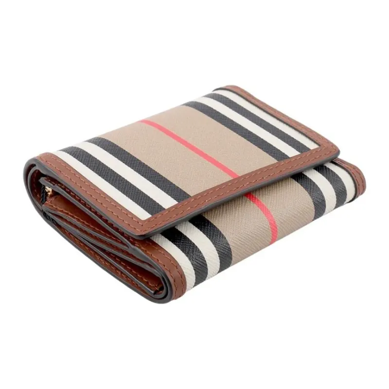 Burberry Coated Canvas With Leather Wallet Women's Tan-3