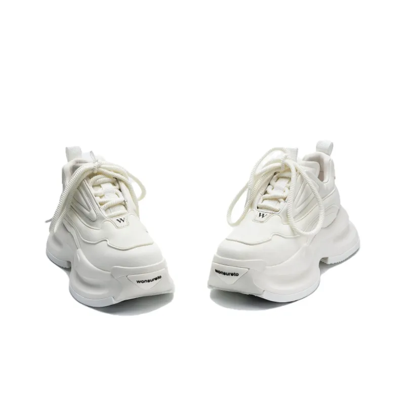 UanDi Cushioning, Slip Resistant, Abrasion Resistant, Height Increasing Low Top Chunky Sneakers Women's-1