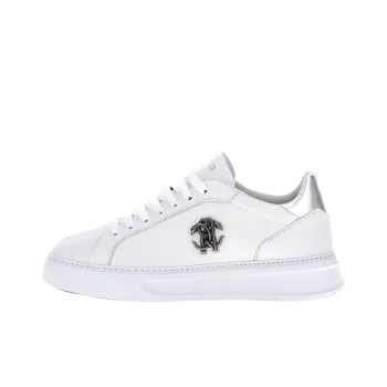 Roberto Cavalli Monogram RC Low-Top Skateboard Shoes Men's White