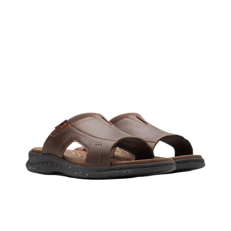 Clarks Abrasion-Resistant Slide Slippers Men's Brown-2