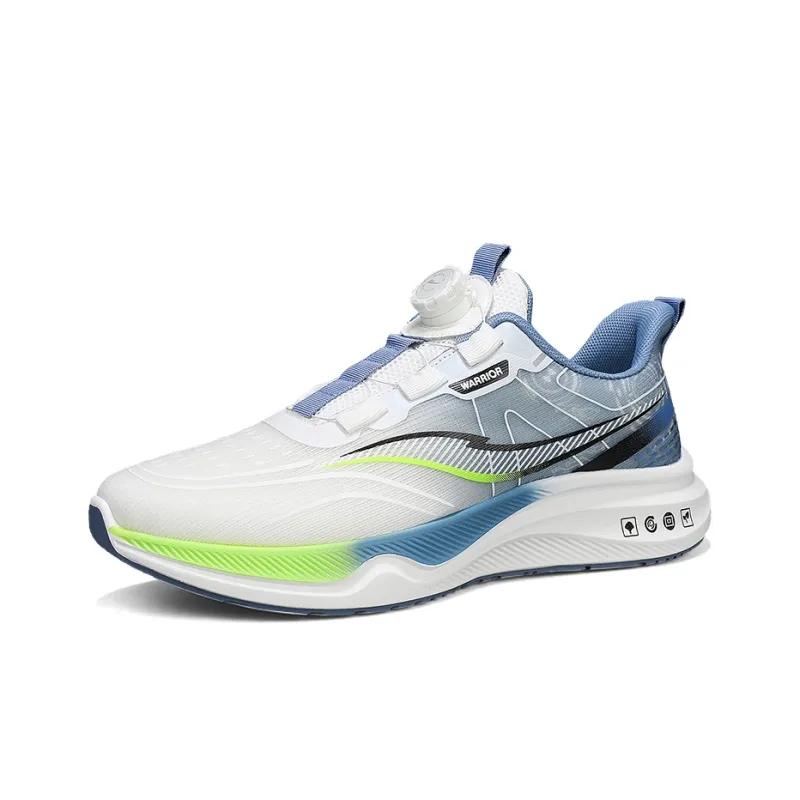 Warrior Cushioning Abrasion Resistant Lightweight Breathable Slip Resistant Low Top Running Shoes Men's Dusty Blue-2