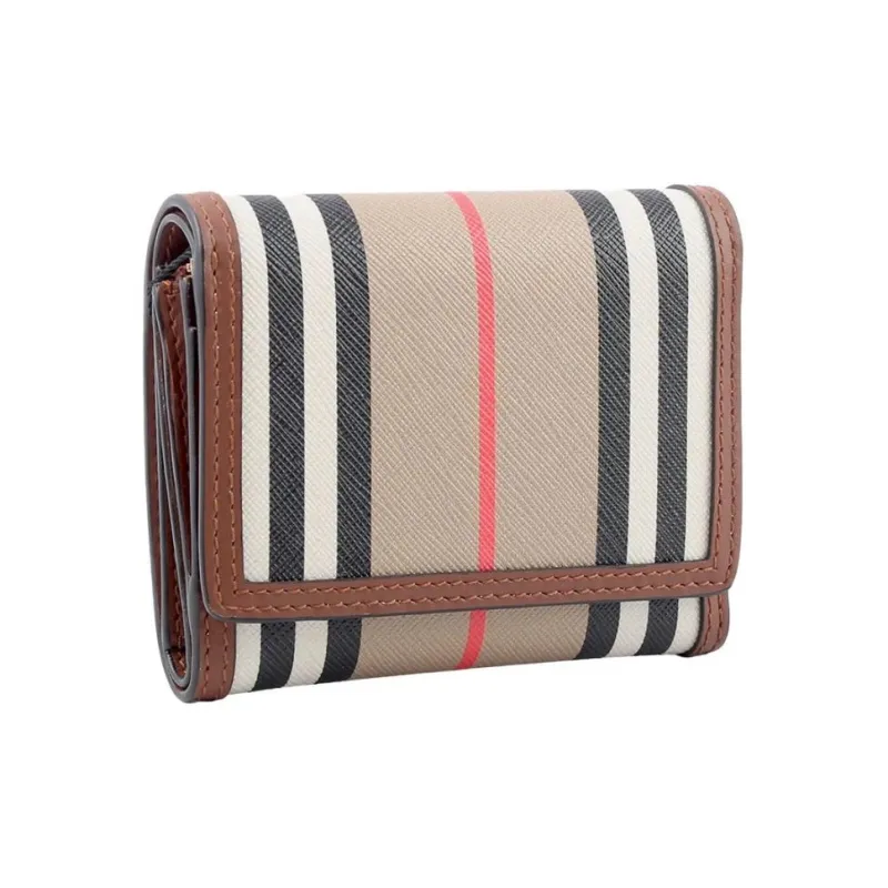 Burberry Coated Canvas With Leather Wallet Women's Tan-1