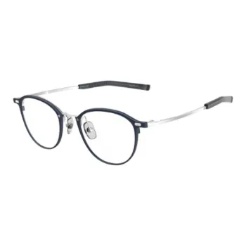 Four Nines Pure Titanium Round Eyeglass Frames Unisex Blue