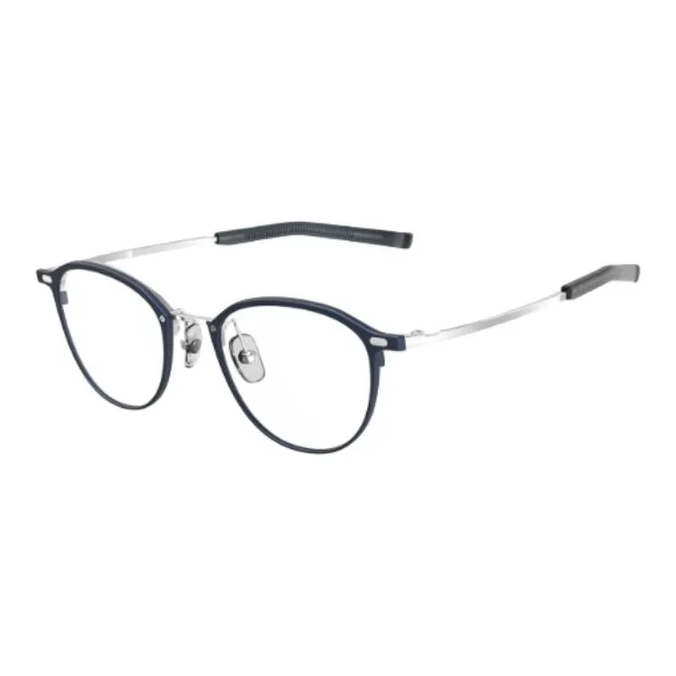 Four Nines Pure Titanium Round Eyeglass Frames Unisex Blue-0