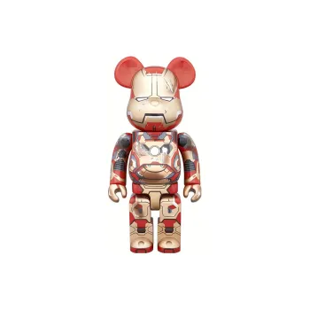 BE@RBRICK Iron Man Mark Xlii Damaged Ver. Gold