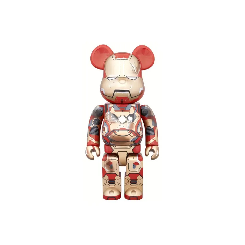 Bearbrick Iron Man Mark Xlii Damaged Ver. Gold-0