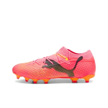 PUMA AG Short Rubber Studs FG Long Rubber Studs Cushioning Wear Resistant Soccer Shoes Unisex Pink Yellow
