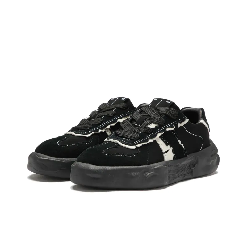 Soilios Anti Slip Wear Resistant Low Top Skateboard Shoes Unisex Obsidian Black-1