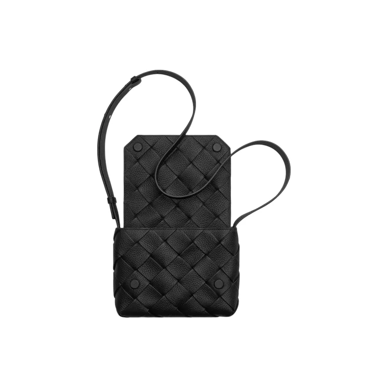 Bottega Veneta Cow Leather Shoulder Bag Crossbody Bag Men's Black-3