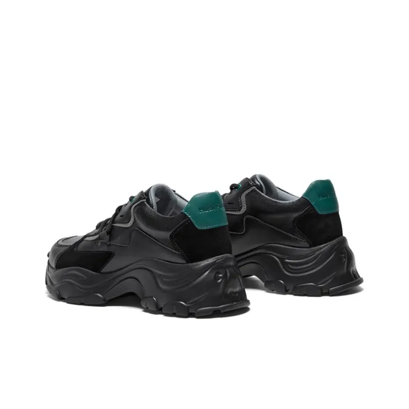Hush Puppies Height Increasing Low-Top Chunky Sneakers Women's Black-2