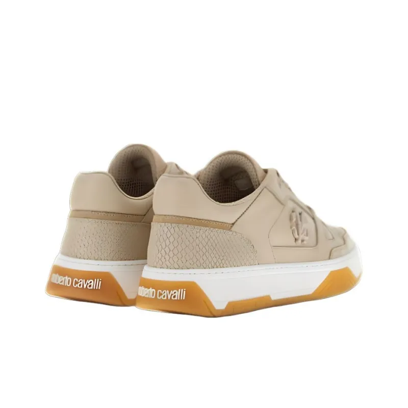Roberto Cavalli Low-Top Skateboard Shoes Men's Light Brown-3