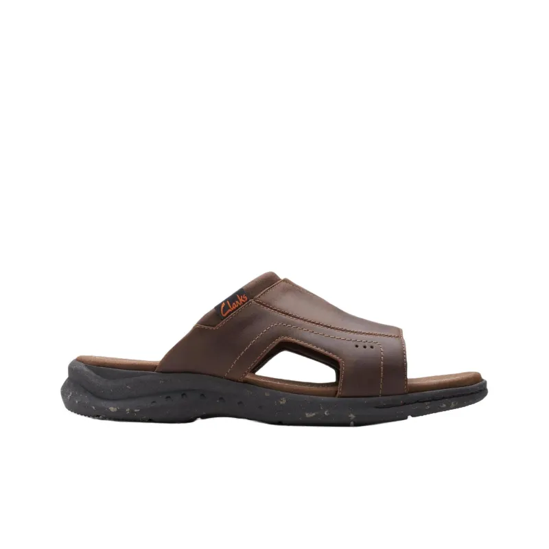 Clarks Abrasion-Resistant Slide Slippers Men's Brown-1