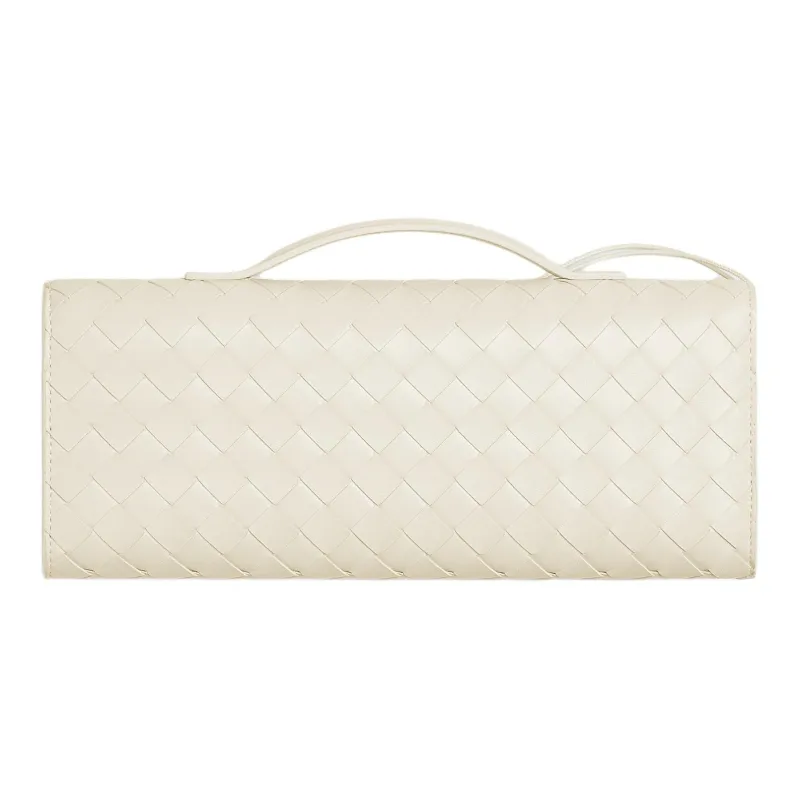 Bottega Veneta Sheepskin Clutch Women's Sea Salt Color-1