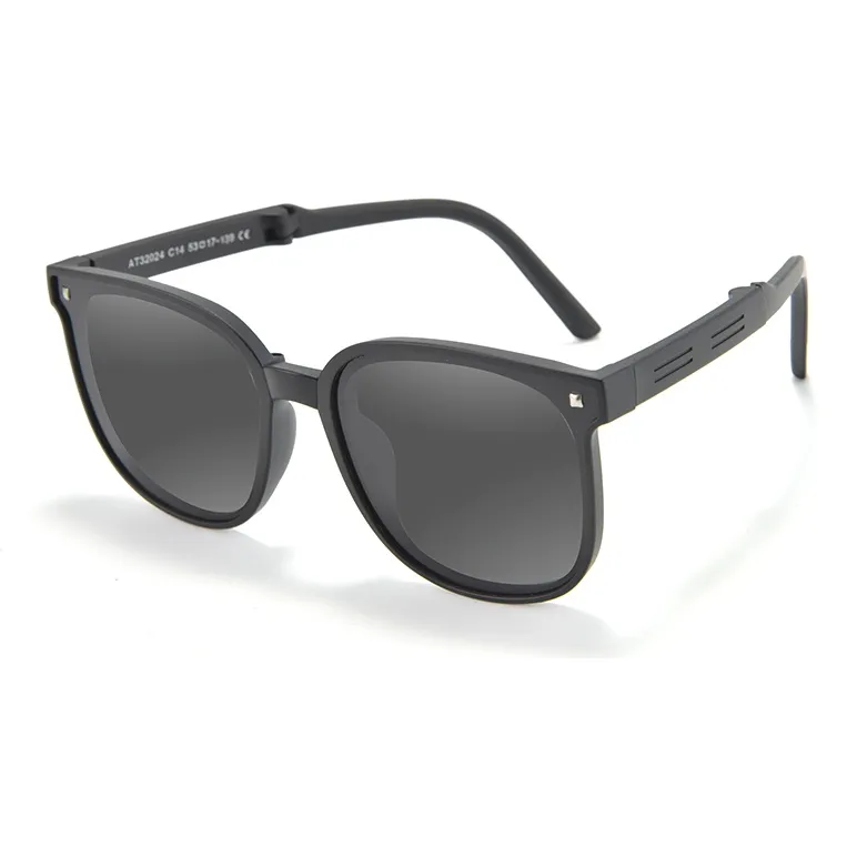 Cornstone TR90 Square Sunglasses Kids' Matte Orange Matte Pink Matte Blue Matte Green Frosted Black-12