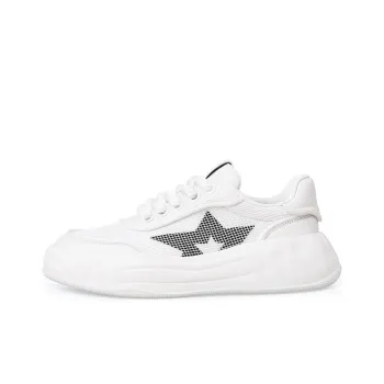 BOSSSUNWEN Whirlwind Ice Cream Cushioning Lightweight Low Top Skateboard Shoes Men's White