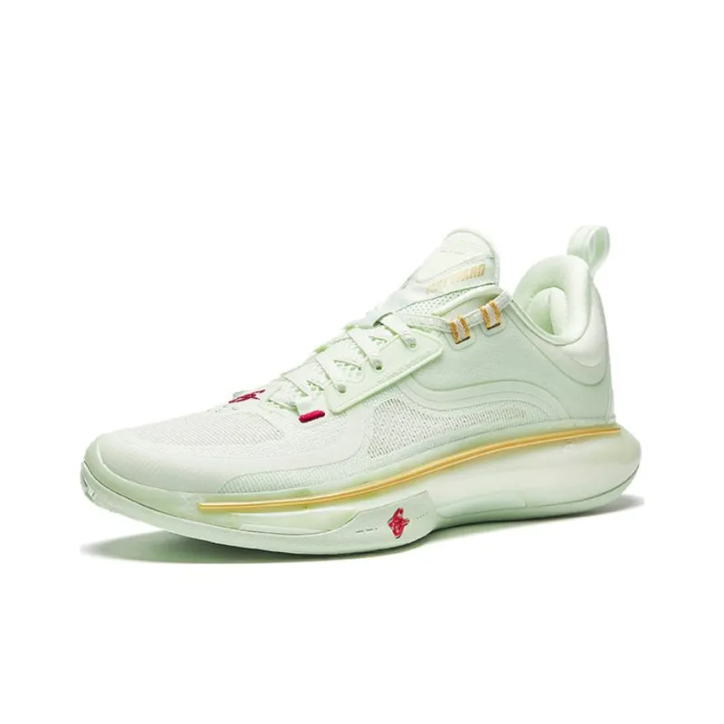 Anta GH5 Cushioning Rebound Low-Top Basketball Shoes Men's Green Gold-1