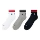 White Gray Navy Blue-Crew Socks (3 Pack)