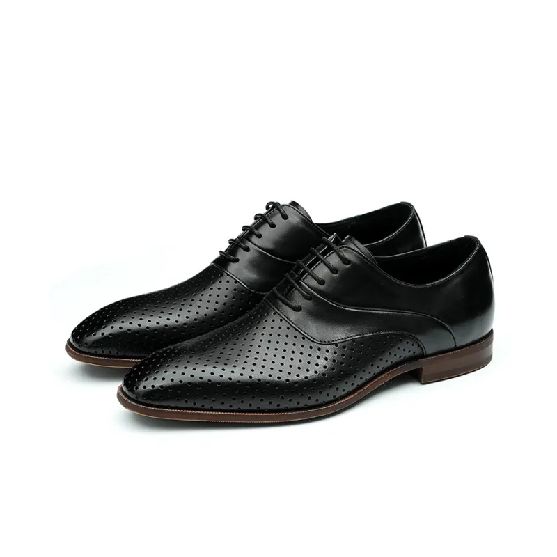 ASTON M.JAZZ Dress Shoes Men Low Top Black/Brown-7