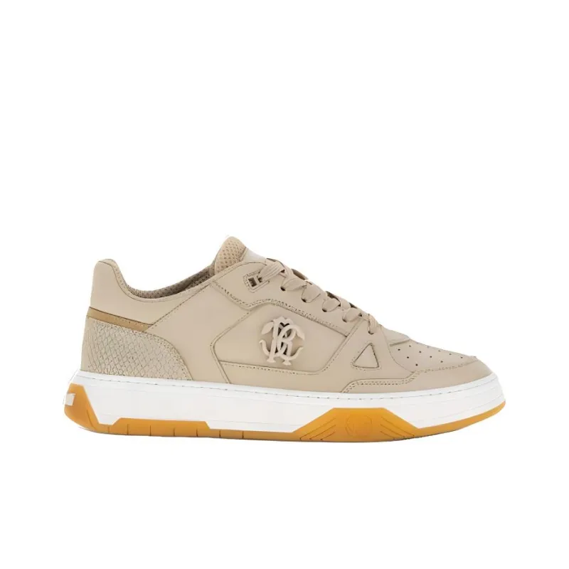 Roberto Cavalli Low-Top Skateboard Shoes Men's Light Brown-1