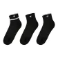 Black (Small Logo)-Medium Simple Socks
